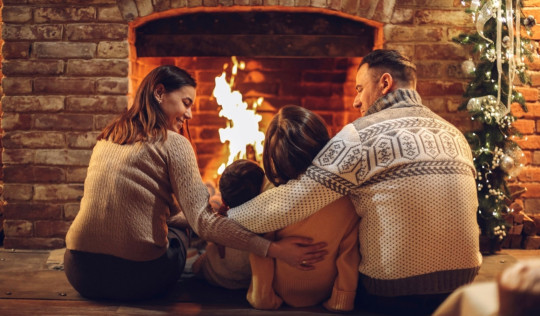 Chalet with fireplace